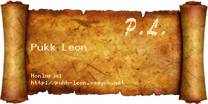 Pukk Leon névjegykártya